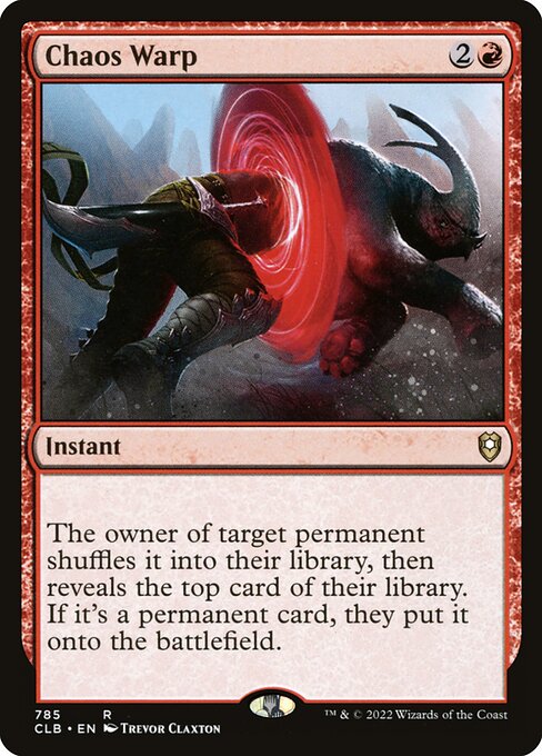 MTG Chaos Warp CLB 785 Commander Deck Nonfoil