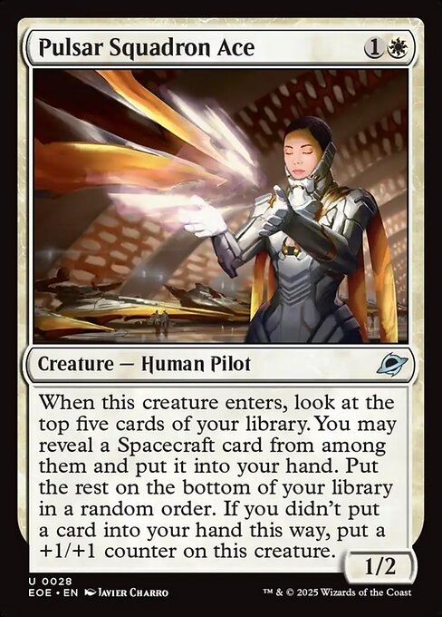 MTG Pulsar Squadron Ace EOE 028 Regular Nonfoil