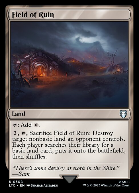 MTG Field of Ruin LTC 308 Alternate Art Nonfoil