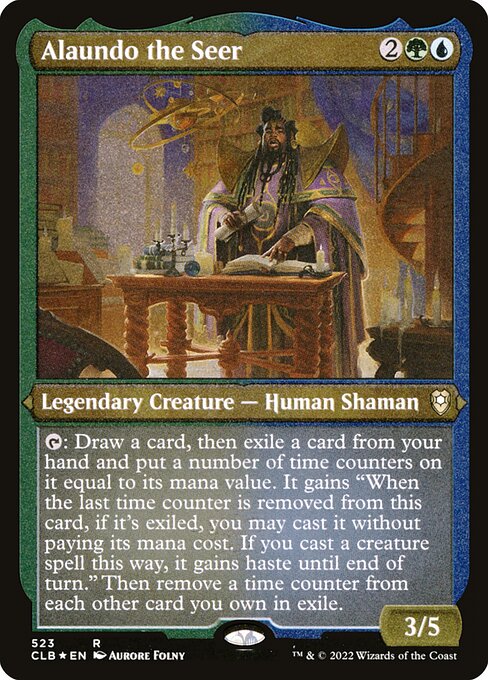 MTG Alaundo the Seer CLB 523 Foil Etched Frame Etched