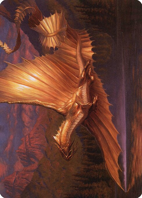 MTG Adult Gold Dragon AAFR 058 Art Card