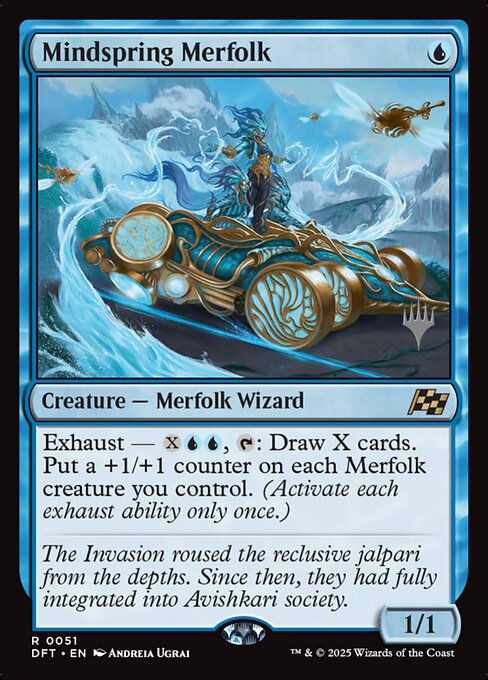 MTG Mindspring Merfolk PDFT 051p Promo Pack Foil