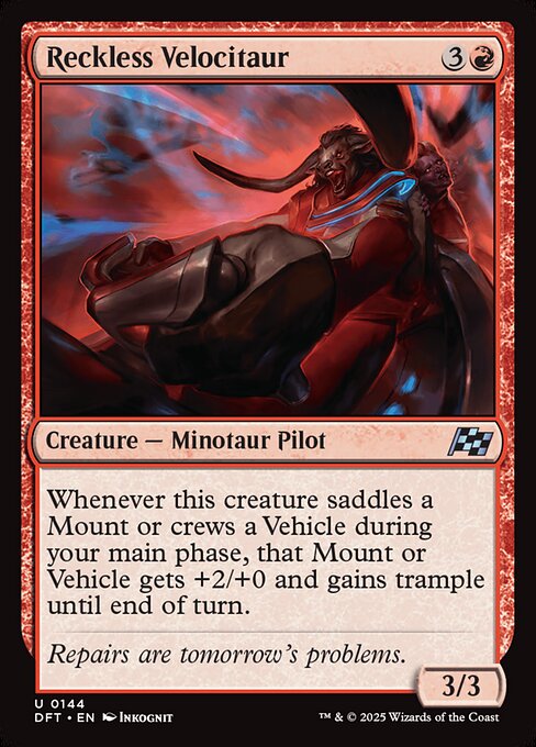 MTG Reckless Velocitaur DFT 144 Regular Foil