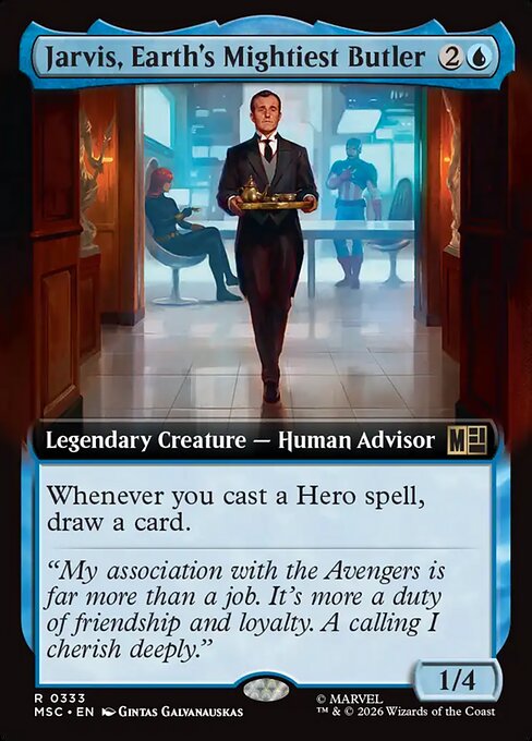 MTG Jarvis, Earth's Mightiest Butler MSC 333 Extended Art Nonfoil