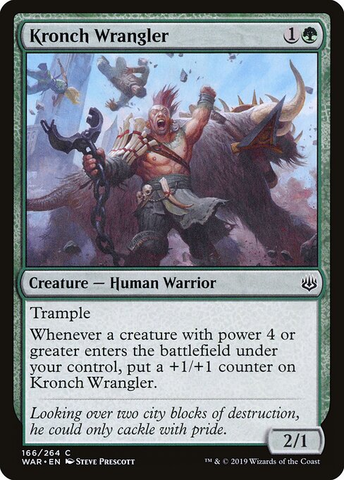 MTG Kronch Wrangler WAR 166 Standard Nonfoil front