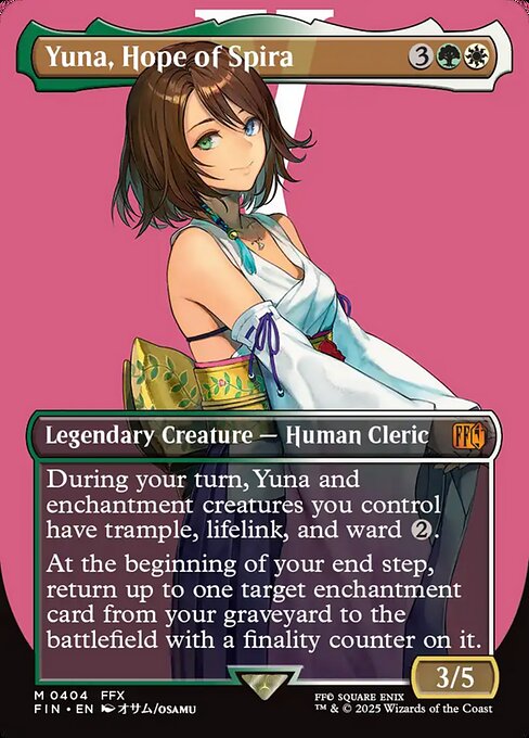MTG Yuna, Hope of Spira FIN 404 Borderless Character Nonfoil