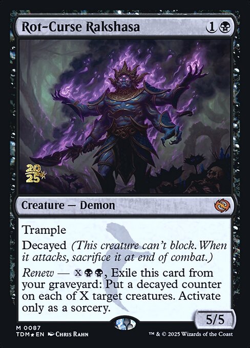 MTG Rot-Curse Rakshasa PTDM 087s Prerelease Foil