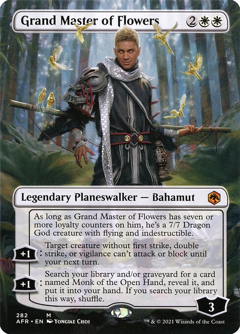 MTG Grand Master of Flowers AFR 282 Borderless Foil
