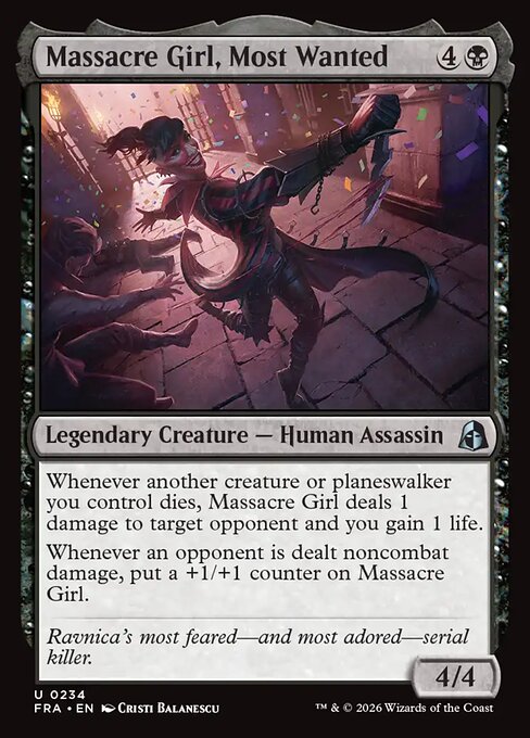 MTG Massacre Girl, Most Wanted FRA 234 Standard Nonfoil front