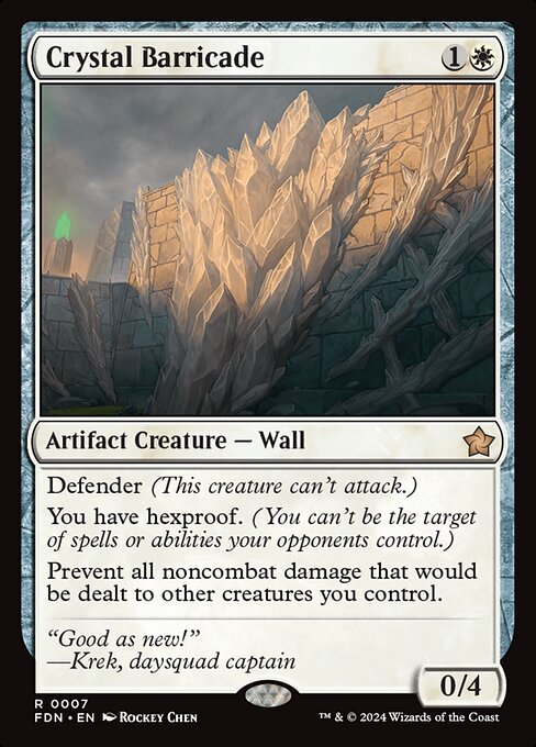 MTG Crystal Barricade FDN 007 Regular Nonfoil