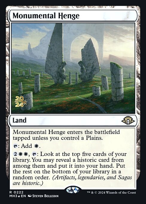 MTG Monumental Henge PMH3 222s Prerelease Foil
