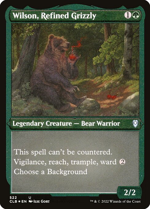 MTG Wilson, Refined Grizzly CLB 522 Foil Etched Frame Etched