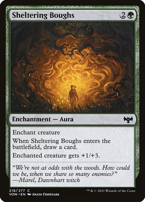 MTG Sheltering Boughs VOW 218 Standard Foil front