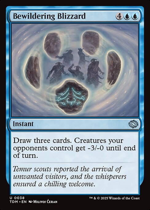 MTG Bewildering Blizzard TDM 038 Regular Foil