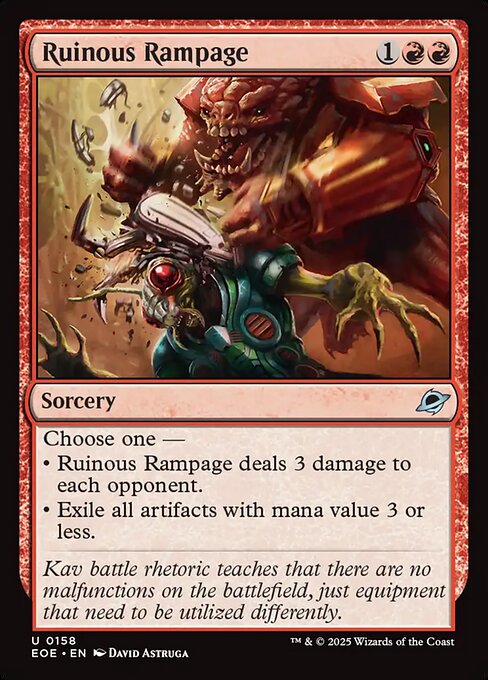 MTG Ruinous Rampage EOE 158 Regular Foil