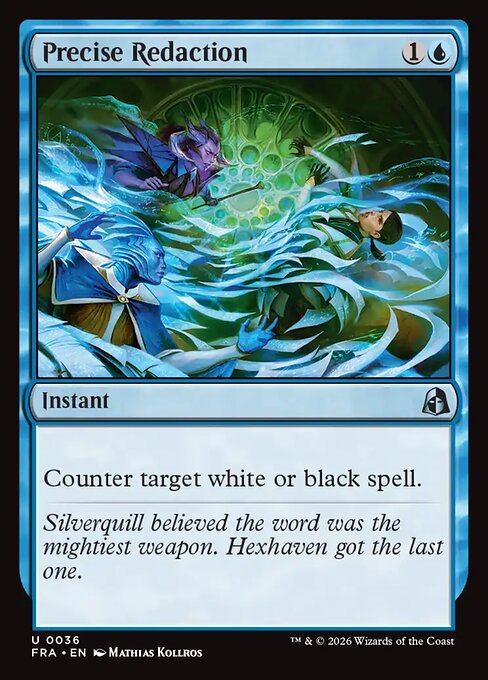 MTG Precise Redaction FRA 036 Standard Foil front