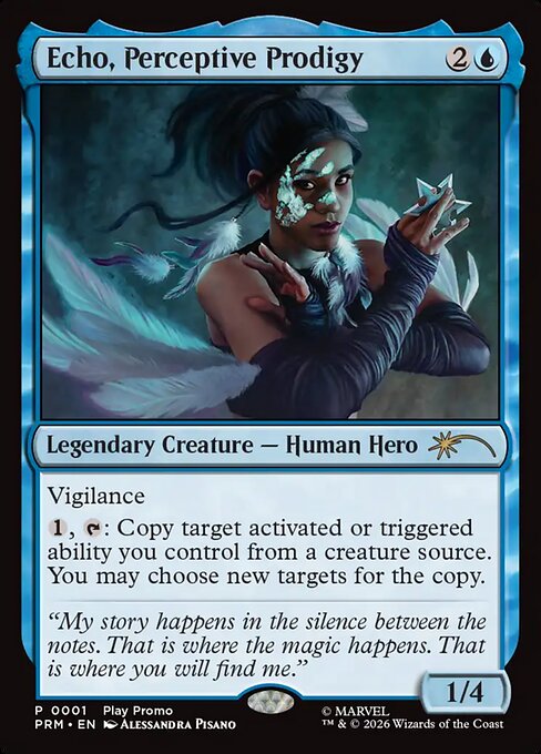 MTG Echo, Perceptive Prodigy PW26 011 WPN Promo Nonfoil