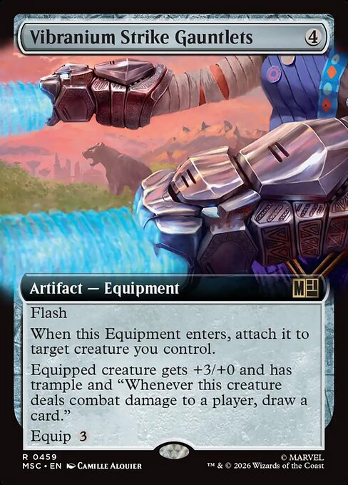 MTG Vibranium Strike Gauntlets MSC 459 Extended Art Nonfoil