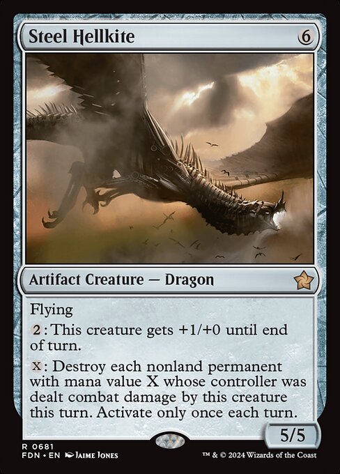 MTG Steel Hellkite FDN 681 Starter Collection Nonfoil