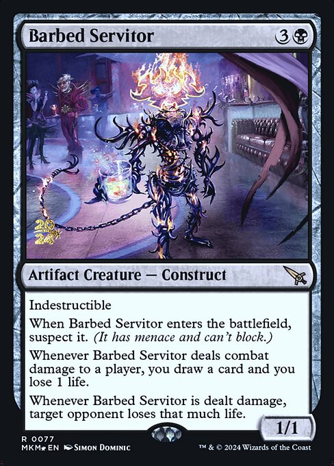 MTG Barbed Servitor PMKM 077s Prerelease Foil