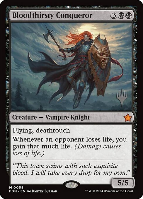 MTG Bloodthirsty Conqueror PFDN 058p Promo Pack Nonfoil