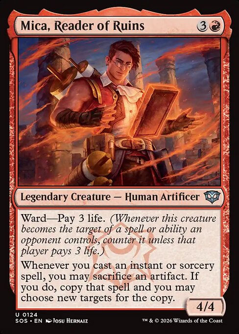 MTG Mica, Reader of Ruins SOS 124 Regular Nonfoil
