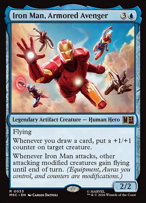 MTG Iron Man, Armored Avenger MSC 033 Regular Surge Foil