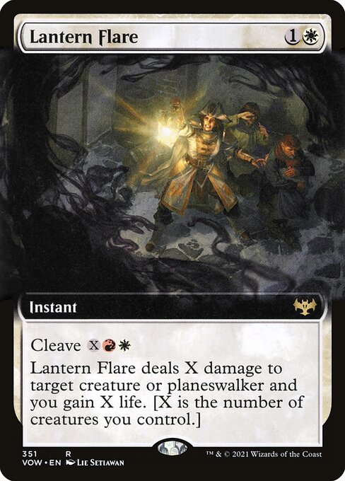 MTG Lantern Flare VOW 351 Extended Art Nonfoil front