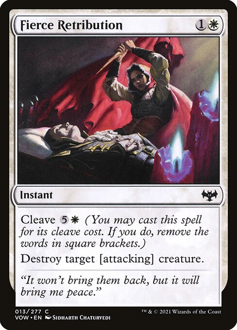 MTG Fierce Retribution VOW 013 Standard Nonfoil front