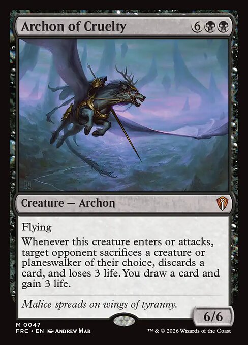 MTG Archon of Cruelty FRC 047 Standard Nonfoil front