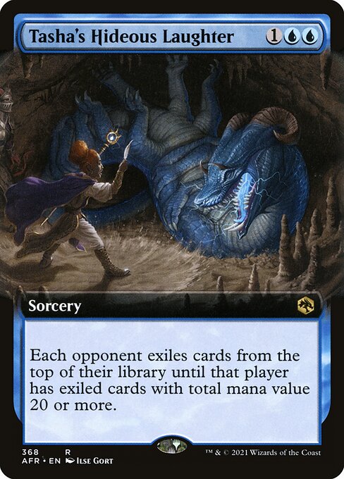 MTG Tasha's Hideous Laughter AFR 368 Extended Art Nonfoil