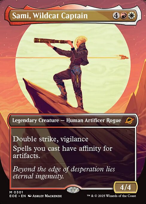 MTG Sami, Wildcat Captain EOE 301 Borderless Triumphant Nonfoil