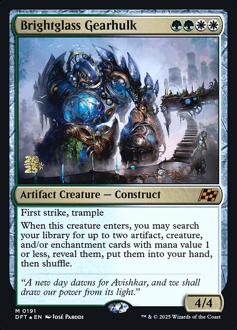 MTG Brightglass Gearhulk PDFT 191s Prerelease Foil