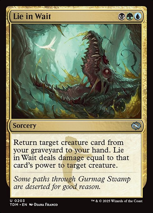 MTG Lie in Wait TDM 203 Regular Nonfoil