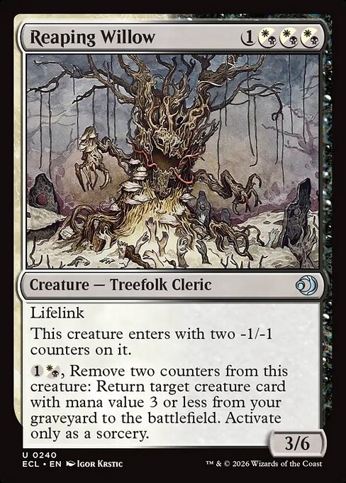 MTG Reaping Willow ECL 240 Regular Foil