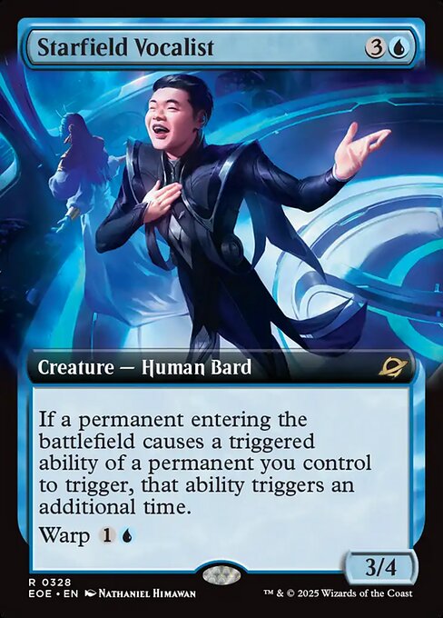 MTG Starfield Vocalist EOE 328 Extended Art Nonfoil
