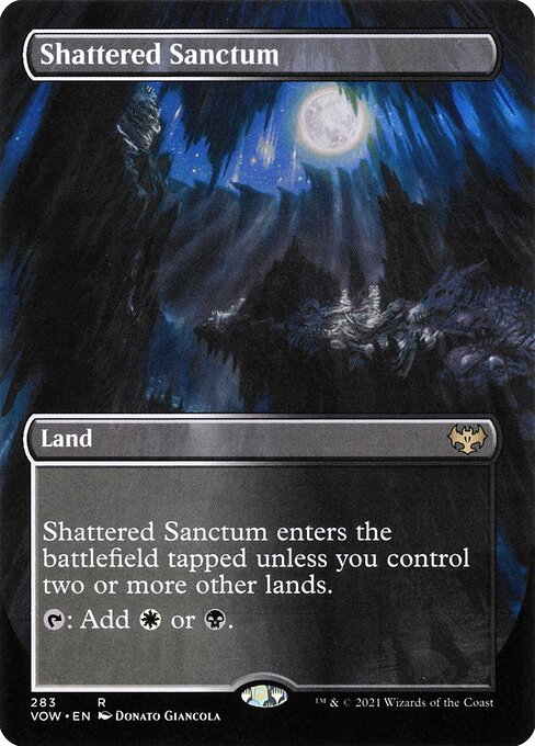 MTG Shattered Sanctum VOW 283 Borderless Dual Land Nonfoil front