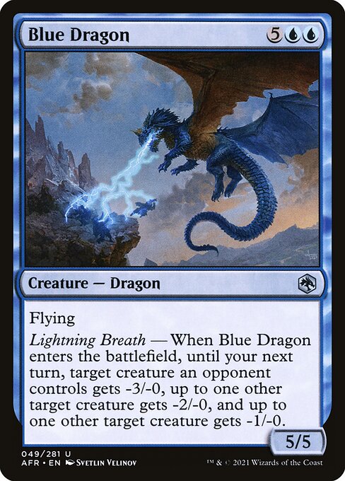 MTG Blue Dragon AFR 049 Regular Foil