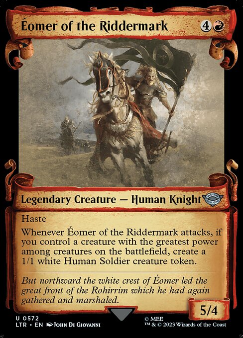 MTG Éomer of the Riddermark LTR 572 Showcase Scrolls of Middle-earth Silver Foil