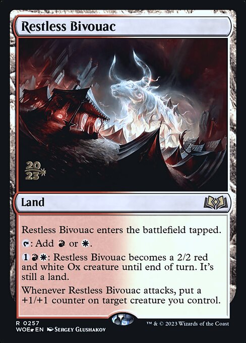 MTG Restless Bivouac PWOE 257s Prerelease Foil