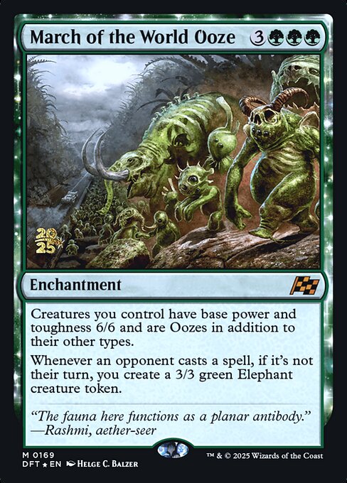 MTG March of the World Ooze PDFT 169s Prerelease Foil