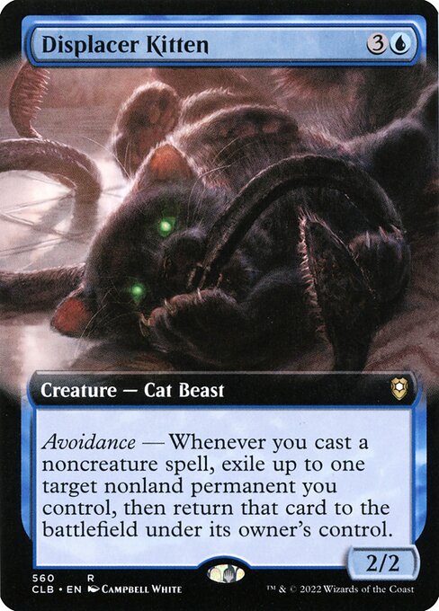 MTG Displacer Kitten CLB 560 Extended Art Foil