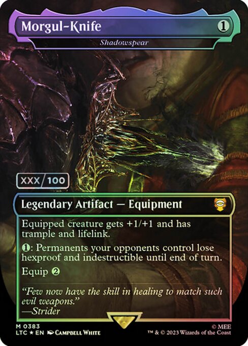 MTG Shadowspear LTC 383z Showcase Ring Foil