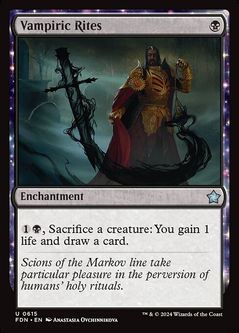 MTG Vampiric Rites FDN 615 Starter Collection Nonfoil