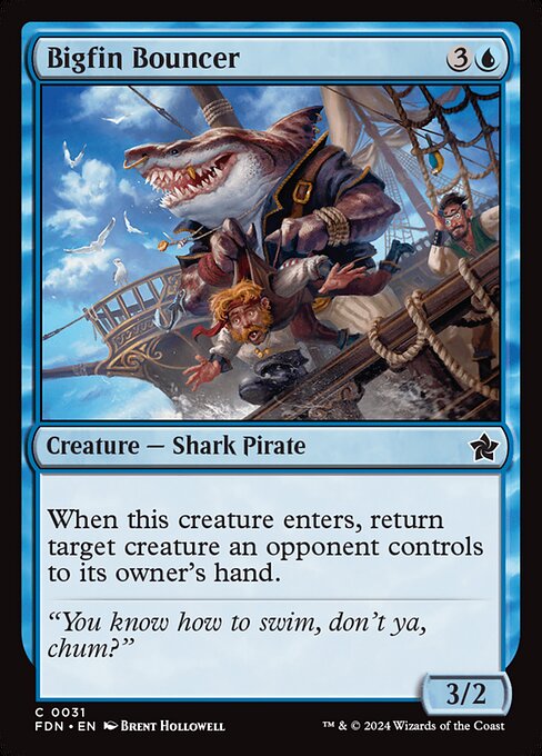 MTG Bigfin Bouncer FDN 031 Regular Foil
