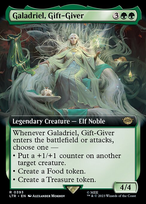 MTG Galadriel, Gift-Giver LTR 393 Extended Art Nonfoil