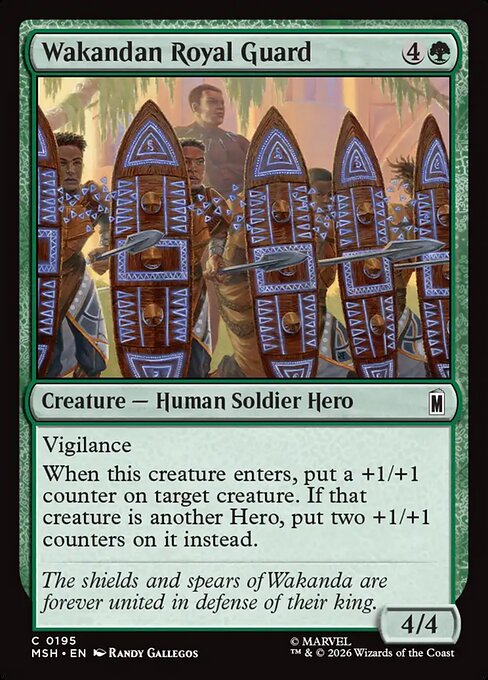 MTG Wakandan Royal Guard MSH 195 Regular Nonfoil