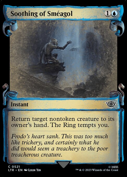 MTG Soothing of Sméagol LTR 521 Showcase Scrolls of Middle-earth Silver Foil