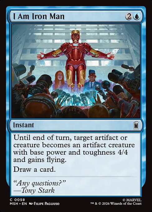 MTG I Am Iron Man MSH 058 Regular Nonfoil