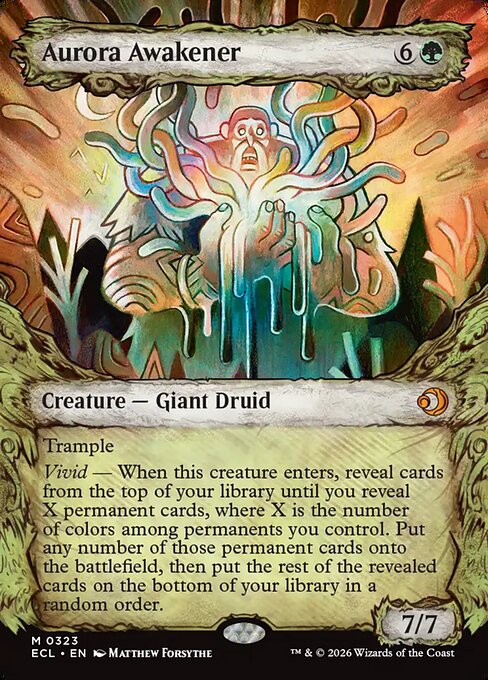 MTG Aurora Awakener ECL 323 Borderless Foil